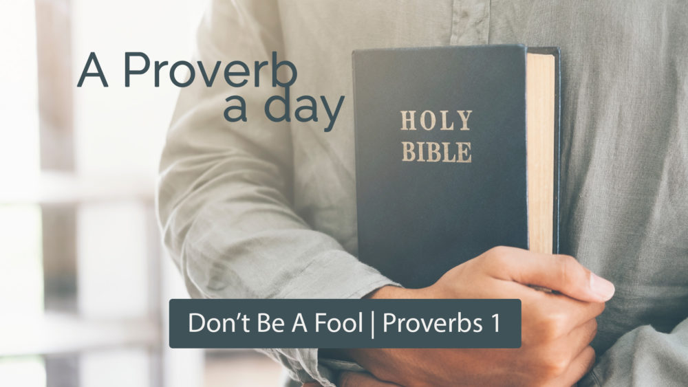 A Proverb A Day: Don't Be A Fool Image